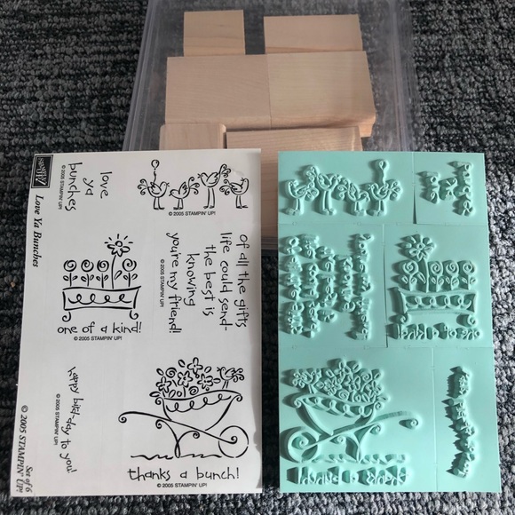 Set of 6 BRAND NEW Stampin’ Up! Block Stamps!